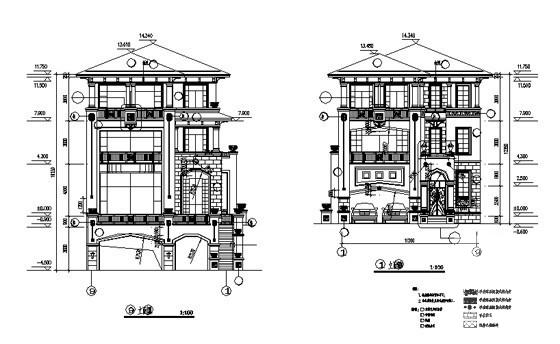 高级高尔夫球会G型别墅样板房建筑施工CAD图纸 - 4