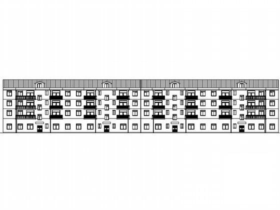 4层沿街商住楼建筑CAD图纸扩初图纸（南梯） - 4