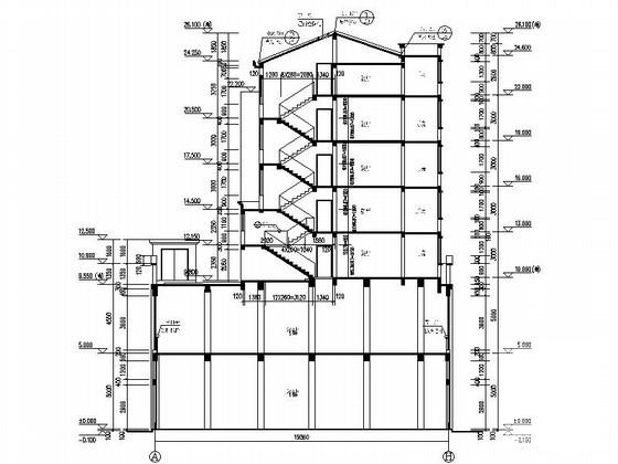7层沿街商住楼建筑施工CAD图纸 - 1