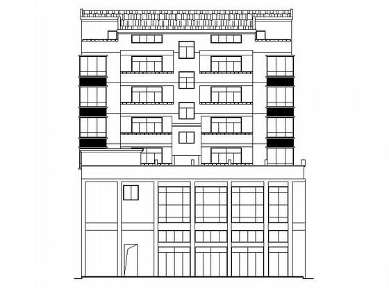 7层沿街商住楼建筑施工CAD图纸 - 2