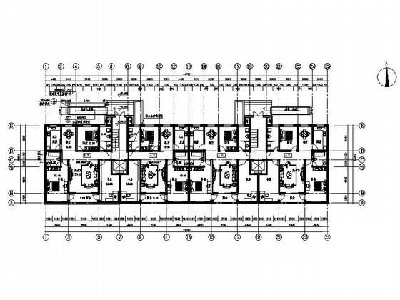 10层板式住宅楼建筑方案设计CAD图纸（4层以上为复式） - 1