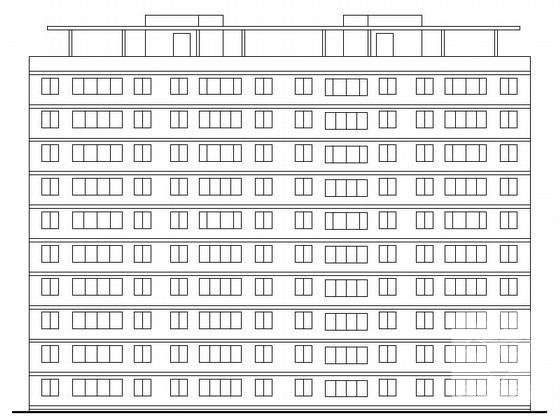 10层板式住宅楼建筑方案设计CAD图纸（4层以上为复式） - 3