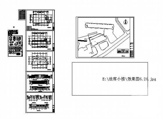 2层现代风格独立式小型办公楼建筑扩初CAD施工图纸 - 2