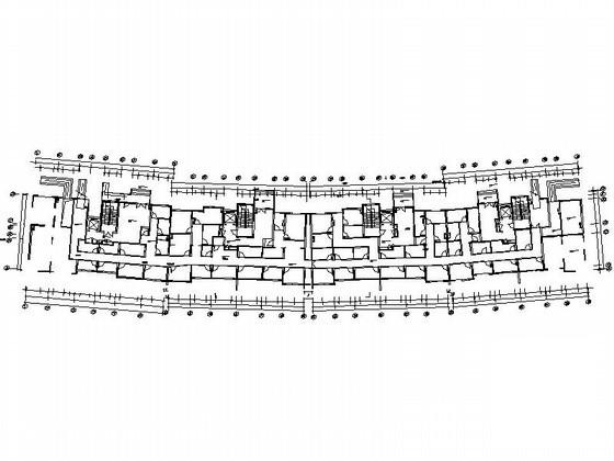 现代风格12层板式住宅楼（顶层复式）建筑施工CAD图纸 - 1