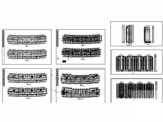 现代风格12层板式住宅楼（顶层复式）建筑施工CAD图纸 - 4