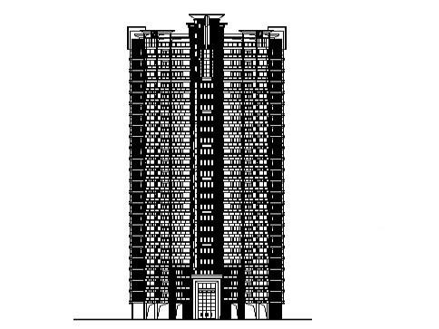 24层镇社区农民公寓8号楼建筑施工CAD图纸 - 4