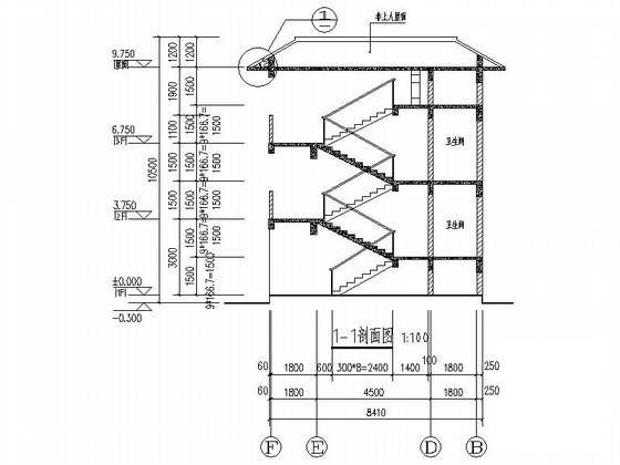 林业局3层宿舍楼建筑扩初CAD图纸 - 2