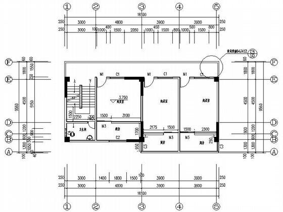 林业局3层宿舍楼建筑扩初CAD图纸 - 3