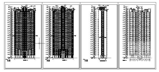 镇社区农民公寓24层10号楼建筑施工CAD图纸 - 3