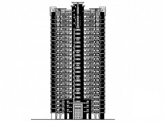 镇社区农民公寓24层10号楼建筑施工CAD图纸 - 5