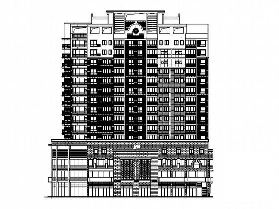 16层广场商业住宅楼（1号楼）建筑施工CAD图纸 - 3