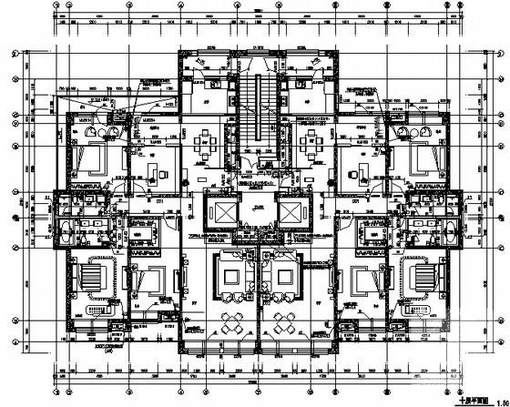 大学旧校区改造工程建筑施工CAD图纸（地上37层地下3层）框架剪力墙结构 - 5