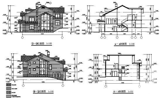 新中式2层别墅建筑施工CAD图纸 - 5