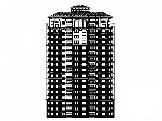 17层塔式住宅建筑施工CAD图纸（带阁楼） - 2