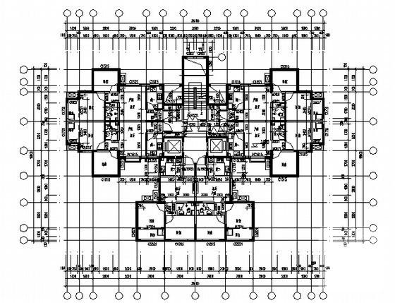 17层塔式住宅建筑施工CAD图纸（带阁楼） - 4