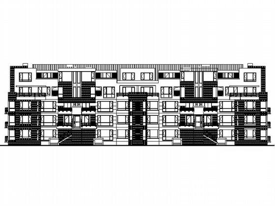 现代风格5层花园洋房建筑CAD施工图纸 - 4