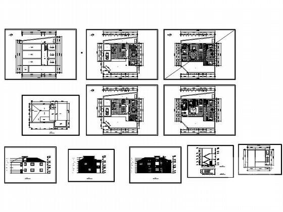 3层农村住宅楼旧房改造设计CAD图纸（初设图纸） - 1