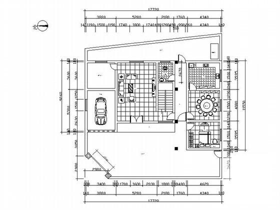 3层农村住宅楼旧房改造设计CAD图纸（初设图纸） - 4