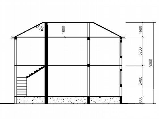 比较精美的2层小康农居建筑施工CAD图纸 - 2