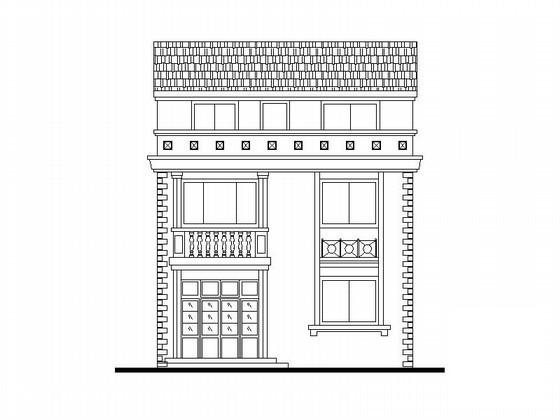 3层小康农居建筑方案设计CAD图纸（带阁楼） - 3