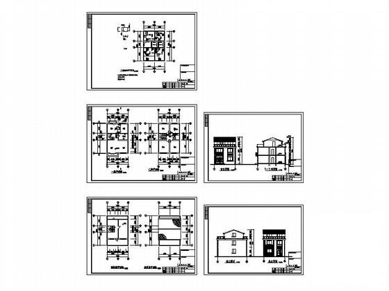 3层小康农居建筑方案设计CAD图纸（带阁楼） - 4