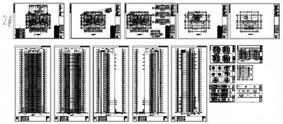 城市核心区高层住宅小区2号楼建筑施工CAD图纸(节能设计) - 2