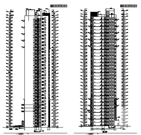 城市核心区高层住宅小区2号楼建筑施工CAD图纸(节能设计) - 5