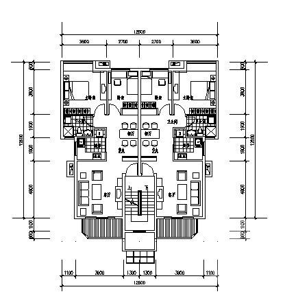 4层知名院区小别墅建筑群规划建筑方案初设CAD图纸（模型照片、1212户） - 3