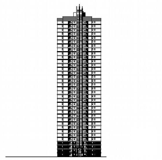 小区2层建筑楼群建施CAD施工图纸（剪力墙结构）塔式（一梯5-8户） - 4