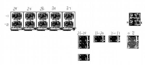 小区2层建筑楼群建施CAD施工图纸（剪力墙结构）塔式（一梯5-8户） - 5