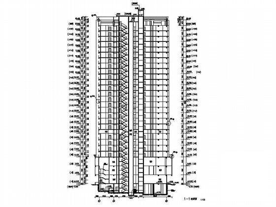 26层商住楼酒店式公寓建筑施工CAD图纸（烂尾楼改造） - 3