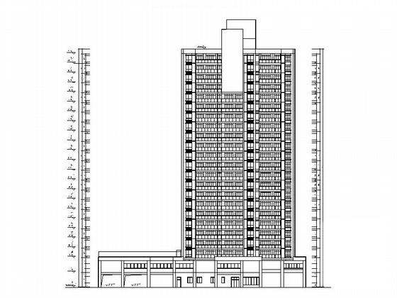 19层塔式商住楼建筑设计CAD图纸（初设图纸） - 1