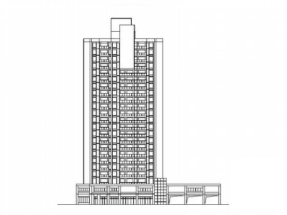 19层塔式商住楼建筑设计CAD图纸（初设图纸） - 3
