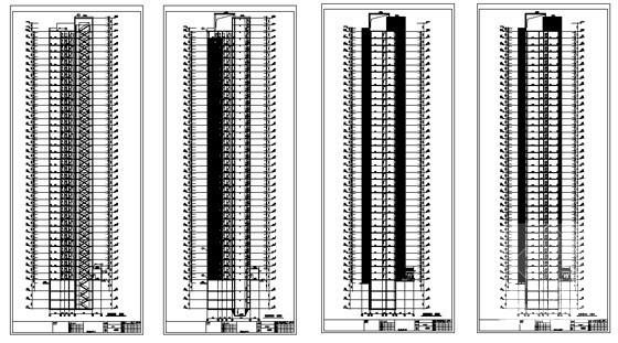 37层超高层剪力墙结构住宅楼建筑施工CAD图纸 - 2