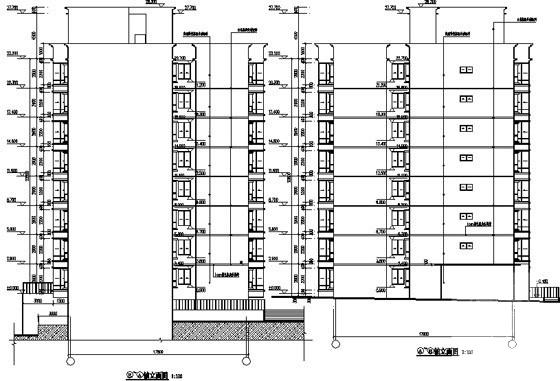 带人防8层框架结构住宅楼建筑施工CAD图纸 - 1