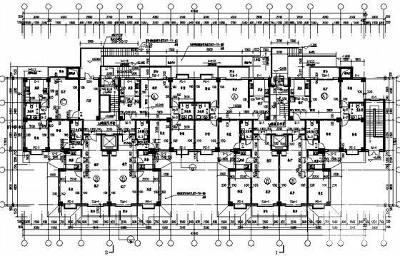 带人防8层框架结构住宅楼建筑施工CAD图纸 - 2