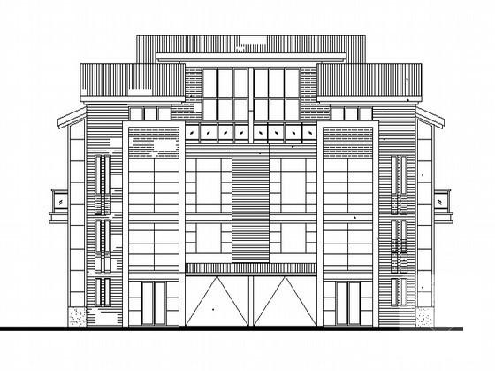 3层中式风格双联别墅建筑施工CAD图纸 - 1