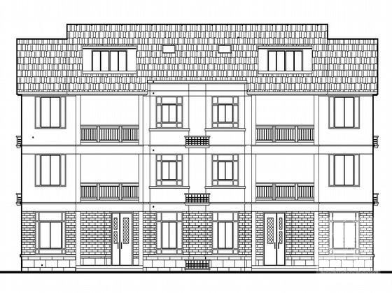 框混结构村民3层住宅楼通用建筑施工CAD图纸 - 2