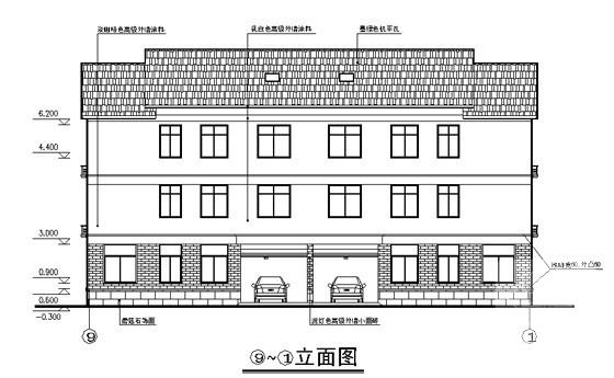框混结构村民3层住宅楼通用建筑施工CAD图纸 - 4