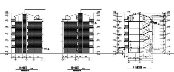 小区二期工程-阳光排屋建筑施工CAD图纸 - 3