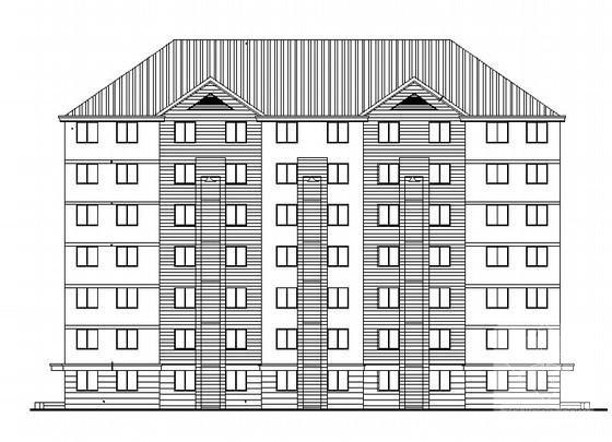 生活配套区7层宿舍楼建筑施工CAD图纸（A型） - 3