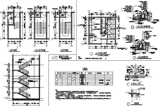 生活配套区7层宿舍楼建筑施工CAD图纸（A型） - 5