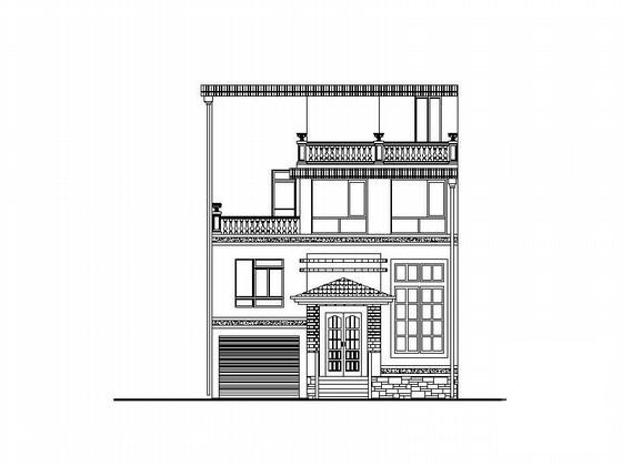 8.95x11.4米4层农民自建房建筑施工CAD图纸 - 3