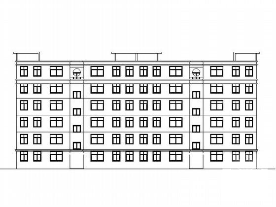 安置小区6层住宅楼建筑CAD施工图纸 - 1