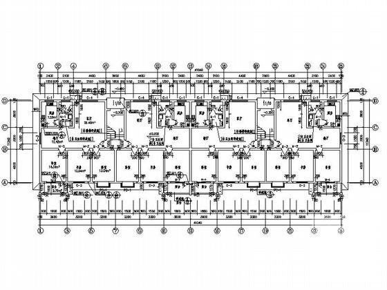 安置小区6层住宅楼建筑CAD施工图纸 - 2