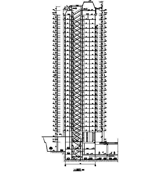 剪力墙结构欧式现代小区26层住宅楼建筑施工CAD图纸 - 1