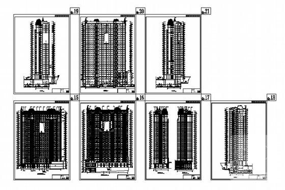 剪力墙结构欧式现代小区26层住宅楼建筑施工CAD图纸 - 3