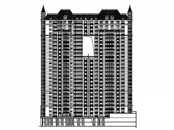 剪力墙结构欧式现代小区26层住宅楼建筑施工CAD图纸 - 5