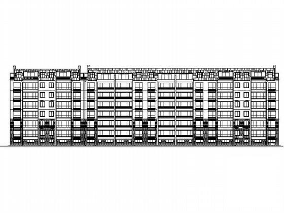 中式风格6层住宅楼建筑扩初CAD图纸 - 4