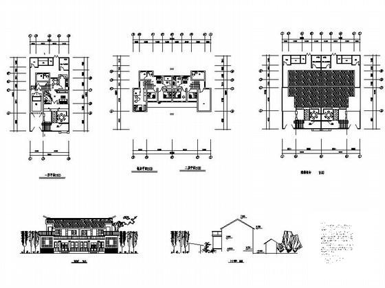新中式风格2层新农村住宅楼建筑方案设计CAD图纸 - 3